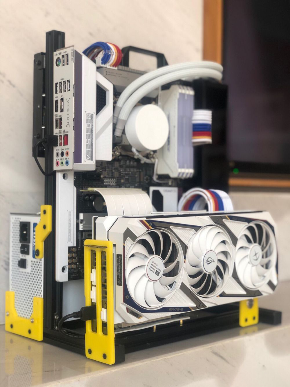 ATX EATX PC Uji Bangku Menanga - Aluminum Open Frame Test Bench Water Cooling ulasan dan harga